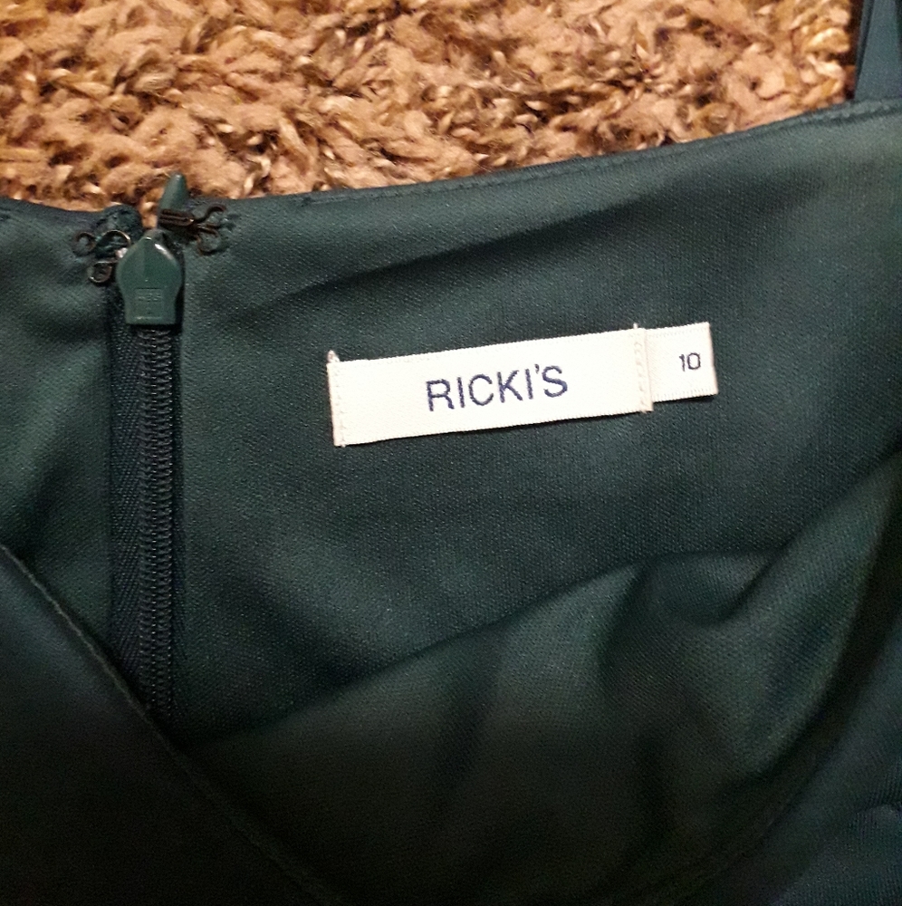 Ricki's Dark Teal Flare Dress - Picture 7 of 8